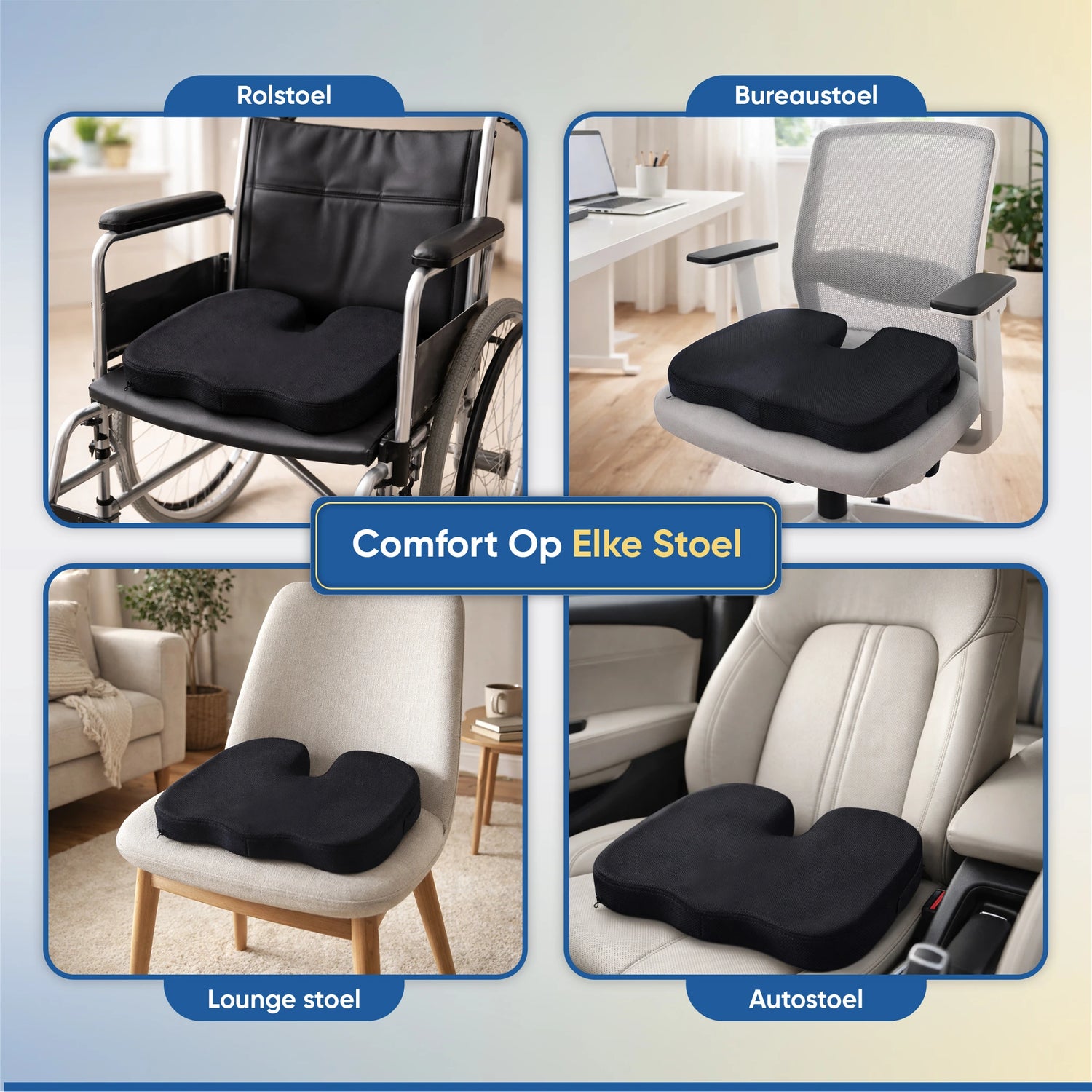 Floressa Orthopedisch Ergonomisch Zitkussen a– Stuitkussen / Wigkussen