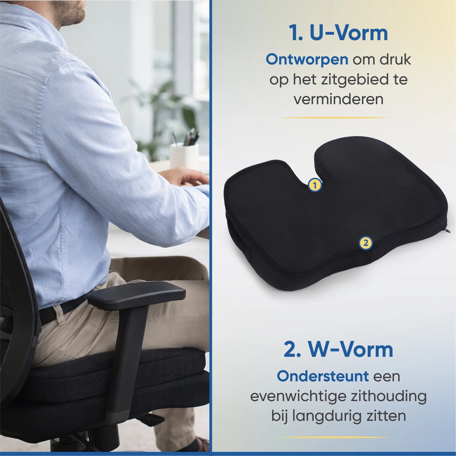 Floressa Orthopedisch Ergonomisch Zitkussen a– Stuitkussen / Wigkussen